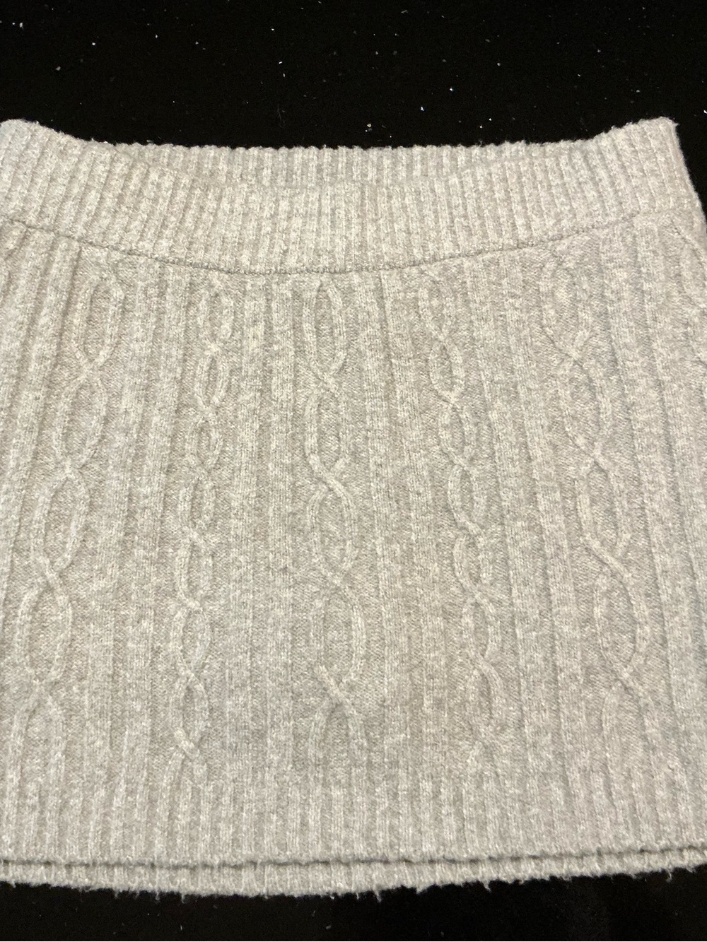 ALO Yoga Light Gray Cable Knit Mini Tennis/Skort